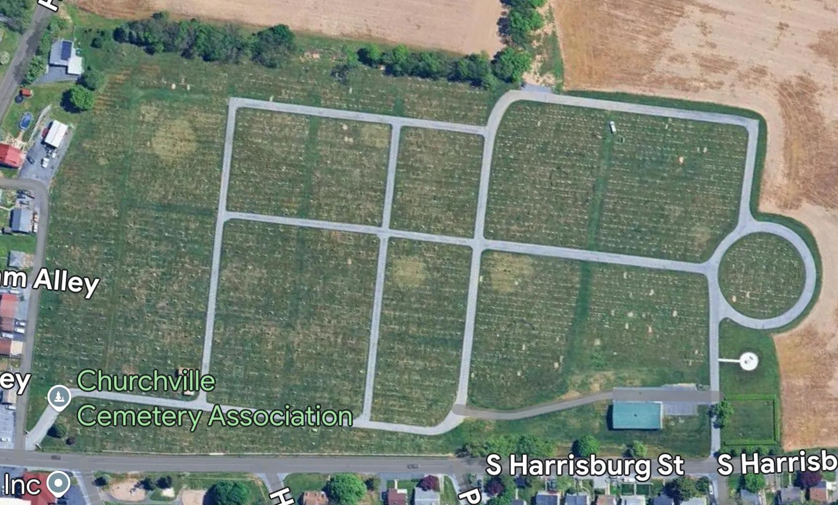 Churchville Cemetery Map